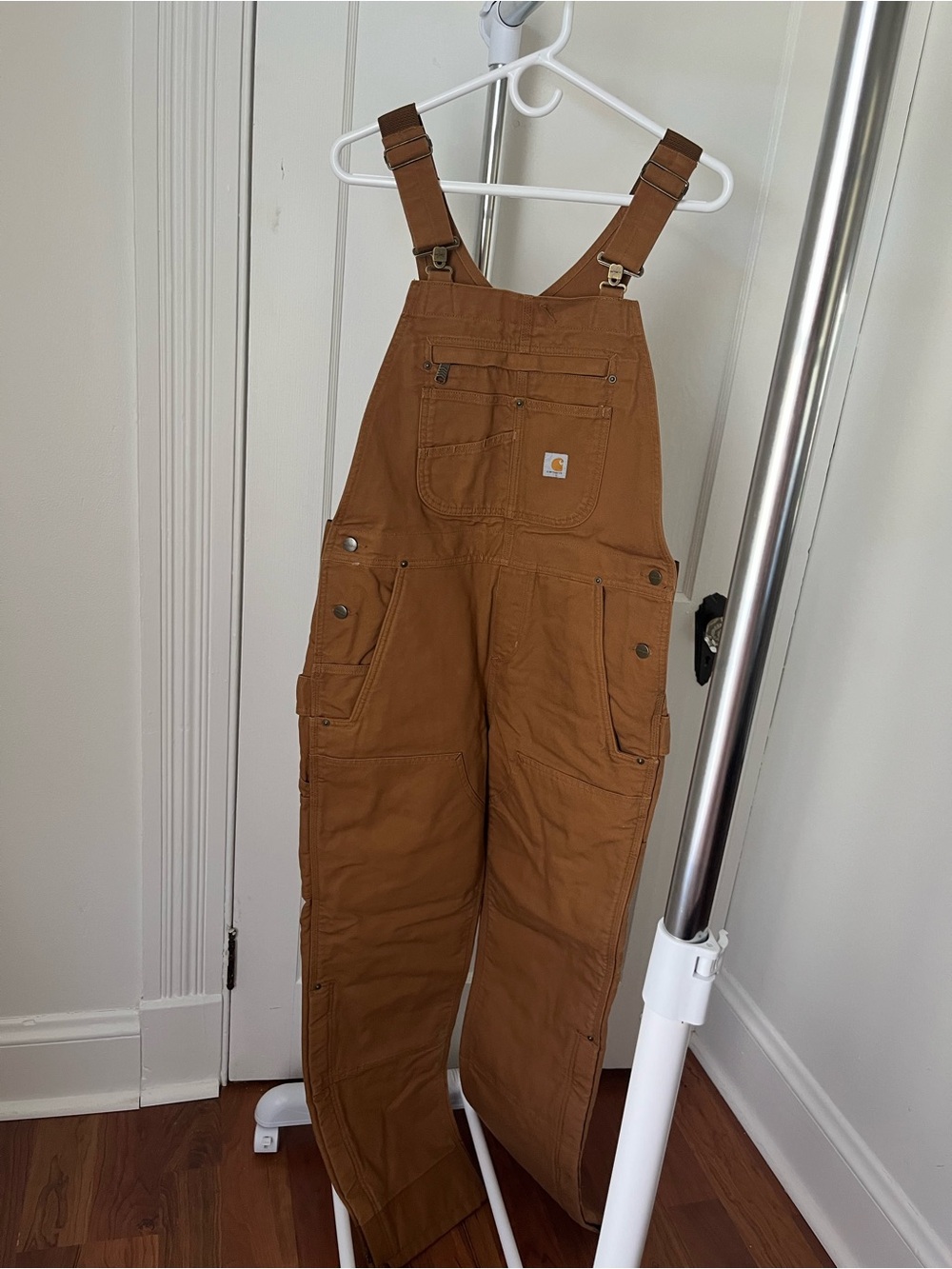 Carhartt Brown Women’s Washed Duck Insulated Bib Overall Size M - Picture 3 of 5